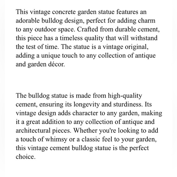 Vintage/antique bulldog, cement statue, in pretty good condition for age - Picture 8 of 10